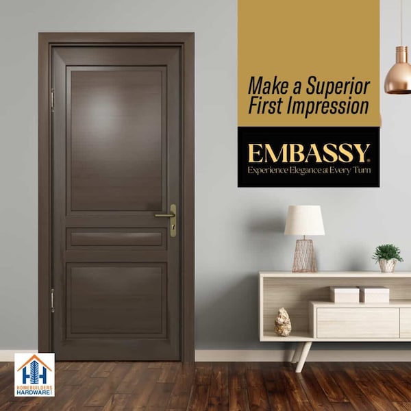 Embassy 3-1/2 x 3-1/2 Solid Brass Hinge, Antique Brass Finish with Acorn Tips - 3535BBUS5A-1