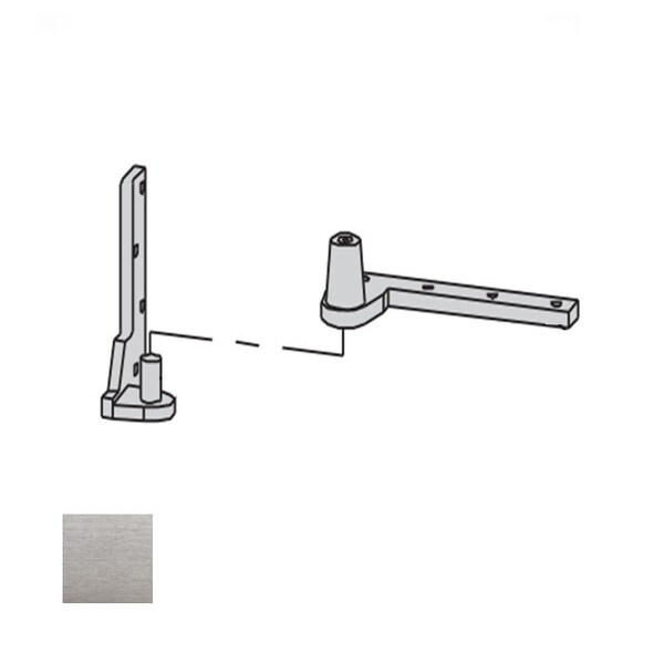 Dorma 3/4 Offset Hung Side Jamb Bottom Pivot, 626 Satin Chrome, Left Hand - 75320-626-LH