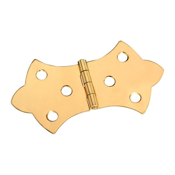 Homecare Products 1.68 x 3.06 in. Solid Brass Decorative Hinge, 2PK - HO1681885