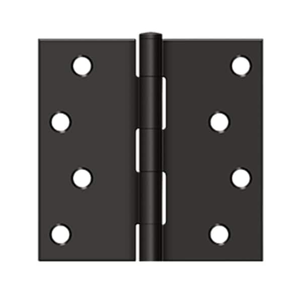 Dendesigns 4 x 4 in. Square Hinge, Oil-Rubbed Bronze - DE945745