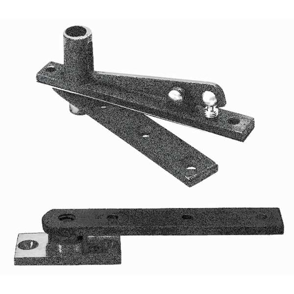 Rixson Pivot Hinge, Brass, Full Mortise Mounting, 1 in Leaf W x Satin Chrome - 128-3/4 626