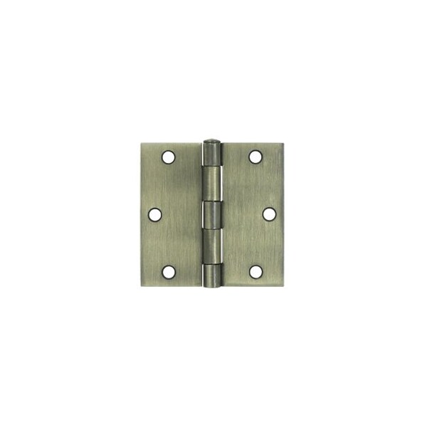 Deltana S35U5-R Square Hinges Antique Brass, 10PK pairs - S35U5-R-XCP10