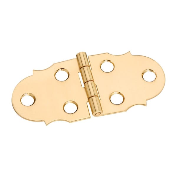 Homecare Products 1.31 x 2.87 in. Solid Brass Decorative Hinge, 2PK - HO3311814