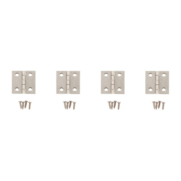 National Hardware National Hardware 1 in. L Satin Nickel Door Hinge 4 pk - N211-013