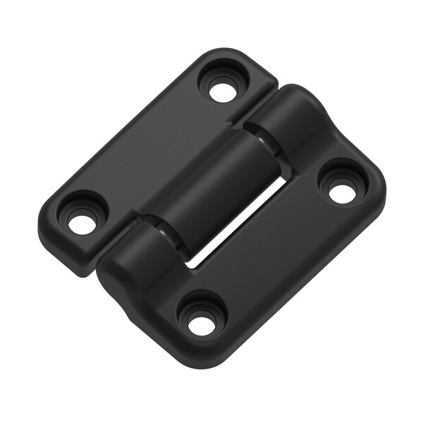 Southco Constant Torque Hinge, Asymmetric, 1.580 nm, 2.260 nm, Large Size, Nylon, Natural, Black - E6-50-520R-20