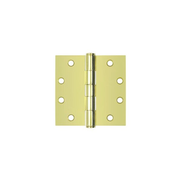 Deltana S45U3 HD Square Hinges Polished Brass, 10PK - S45U3-XCP10