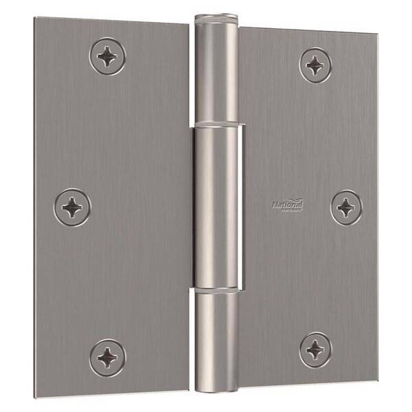 National Hardware National Hardware Squeak Guard 3.5 in. L Satin Nickel Door Hinge 3 pk - N830-448