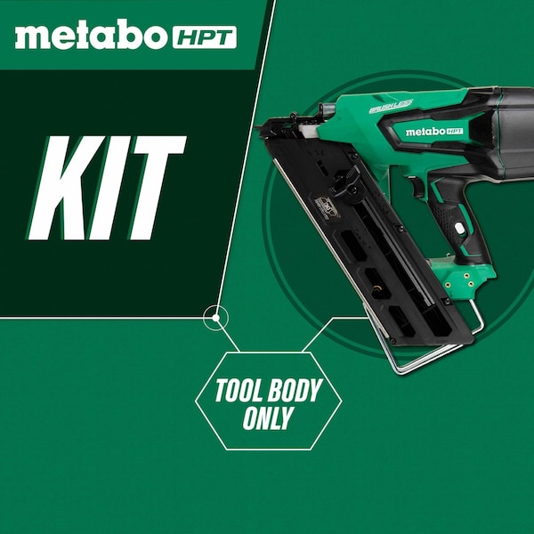 Metabo Hpt 18V Cordless Brushless Li-Ion Paper Collated  Framing Nailer Bare - NR1890DCSQ7M