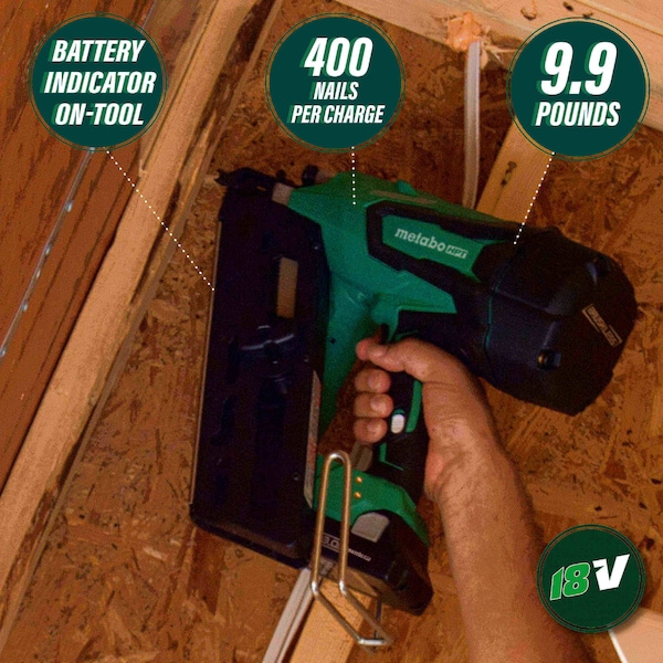 Metabo Hpt 18V Cordless Brushless Li-Ion Paper Collated  Framing Nailer Bare - NR1890DCSQ7M
