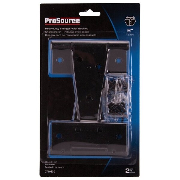 Prosource T-Hinge, Steel, Black, Fixed Pin, 180 deg Range of Motion, 96 Pair lb - HTH-B06-C2PS
