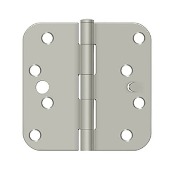 Deltana 4x4x5/8 Radius Hinge Security, Satin Nickel Finish - S44R5BK15-S