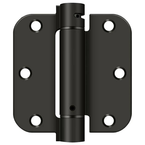 Deltana Oil Rubbed Bronze Spring Hinge, Holes per Leaf: 3 - DSH35R510B