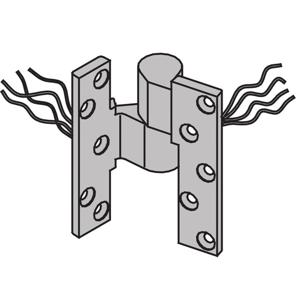 Ives Commercial Left Hand 3/4" Offset Power Transfer 4 Wire Intermediate Pivot 500 Pound Black Finish - 7215PTINTBLKTW4LH