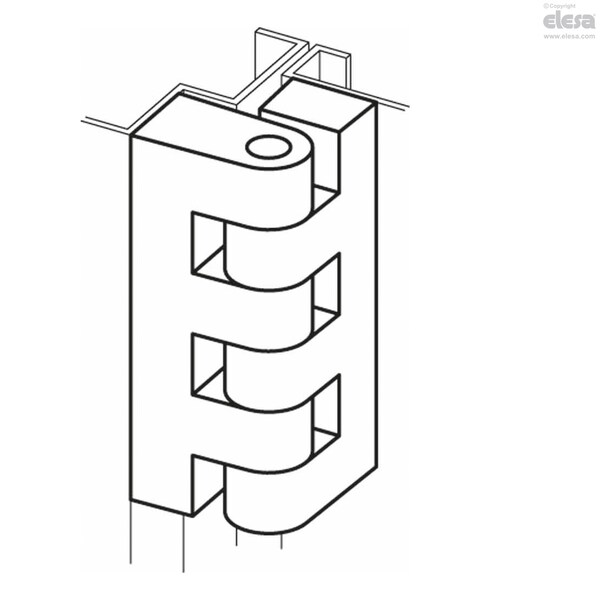 Elesa Hinge for thin frames, CFF.48 p-M5x17 - CFF.