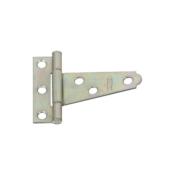 National Hardware T-Hinge, 1.18 in W Frame Leaf, 0.54 in H Frame Leaf, Steel, Zinc, Tight Pin, 18 lb - N128-439