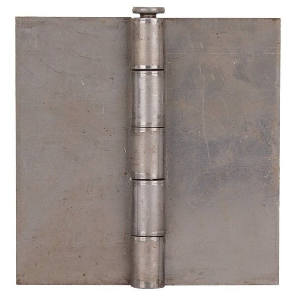 Prosource Door Hinge, 4-1/2 in W Door Leaf, 4-1/2 in H Door Leaf, 3.4 mm Thick Door Leaf, Steel, Plain Steel - LR-023-PS