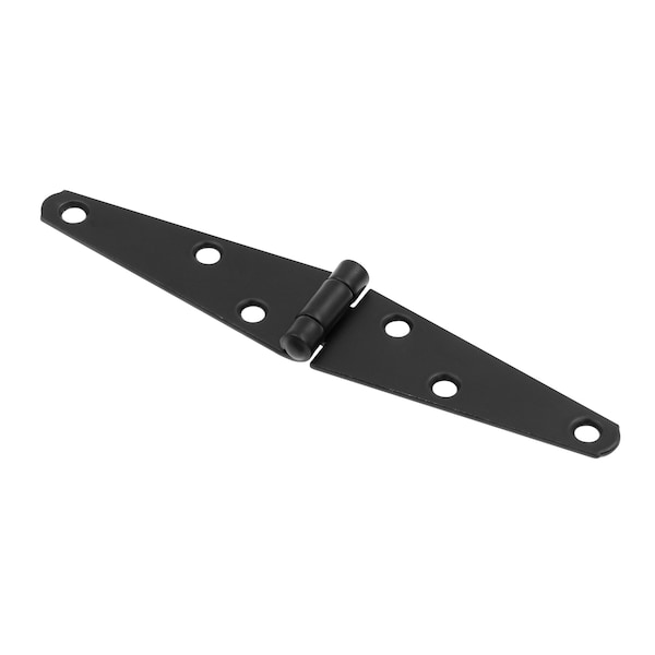 Prime-Line Strap Hinge, 1 in., Square Corners, Stamped Steel, Black-Painted Finish (2 Pack) - MP11383-2