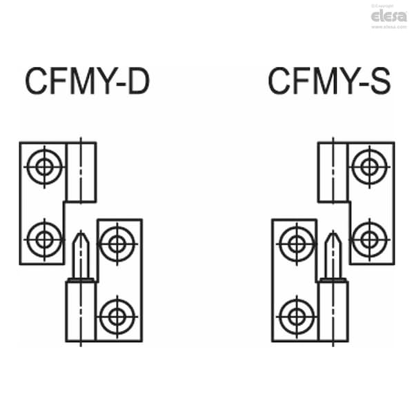 Elesa Lift-off Hinges, CFMY.40 SH-4-S - CFMY