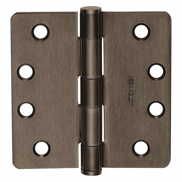 Mckinney Butt Hinge, Steel, Flush Mounting, 1 11/16 in Leaf W x 4 in Leaf H, Satin Brass - 69824