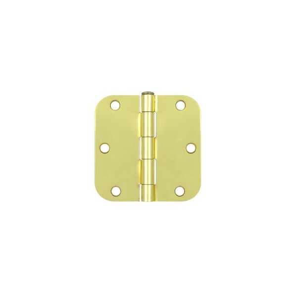 Deltana S35R53 5/8 Radius Hinge Polished Brass, 10PK - S35R53-XCP10