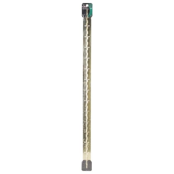Prosource Continuous Hinge, 180 deg, Steel, Bright Brass, 1.5 in x 30 in - LR-027-PS