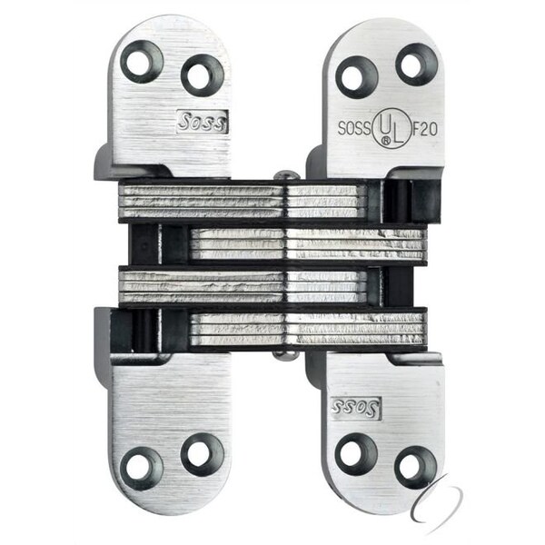 Universal Industrial Soss 1-1/8" x 4-5/8" Heavy Duty Invisible Hinge for 1-3/4" Doors Antique Brass Finish - 218US5