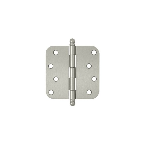 Deltana S44R515-BT Ball Tip 5/8 Radius Hinge Brushed Nickel, 10PK - S44R515-BT-XCP10