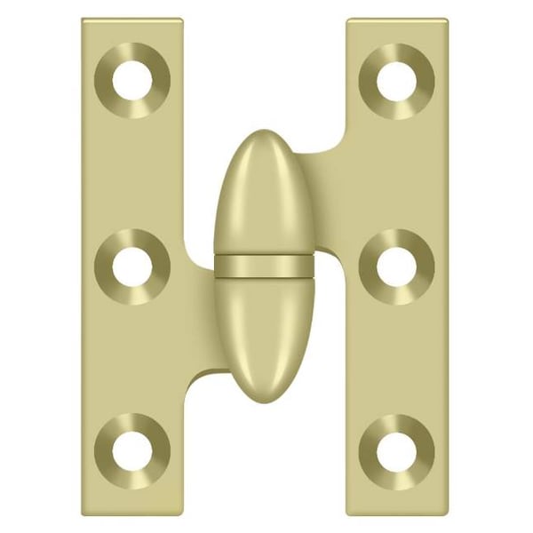 Deltana Bright Brass Door and Butt Hinge - OK2015U3UNL-L
