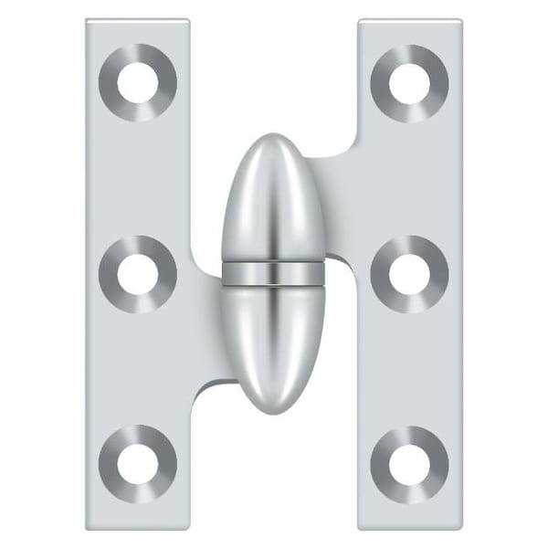 Deltana Bright Chrome Hinge, Holes per Leaf: 3 - OK2015U26-L