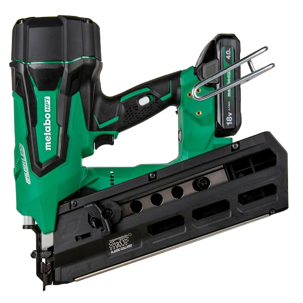 Metabo Hpt 18V MV Cordless 21 Degree 3-1/2in Plastic Strip Framing Nailer w/Round Head 1 x 4.0Ah - NR1890DRSTM