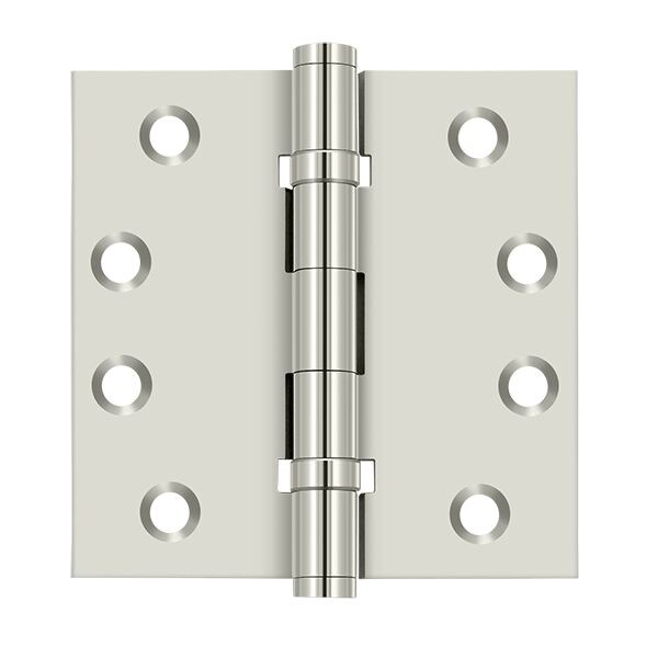 Deltana Bright Nickel Door and Butt Hinge, Holes per Leaf: 4 - DSB4B14