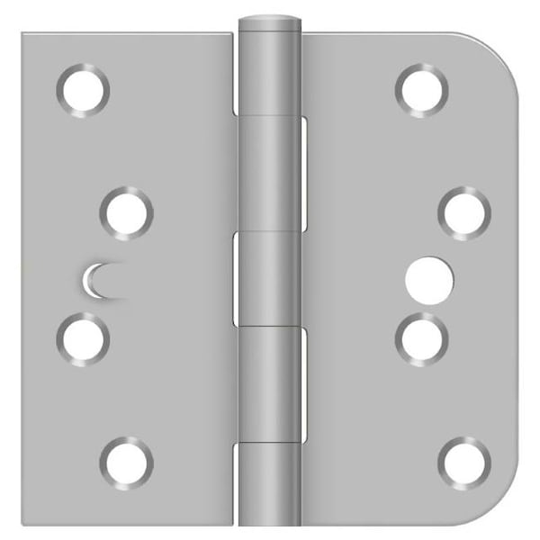 Deltana Satin Stainless Steel Square Hinge, Holes per Leaf: 4 - SS44058TA32D-RH