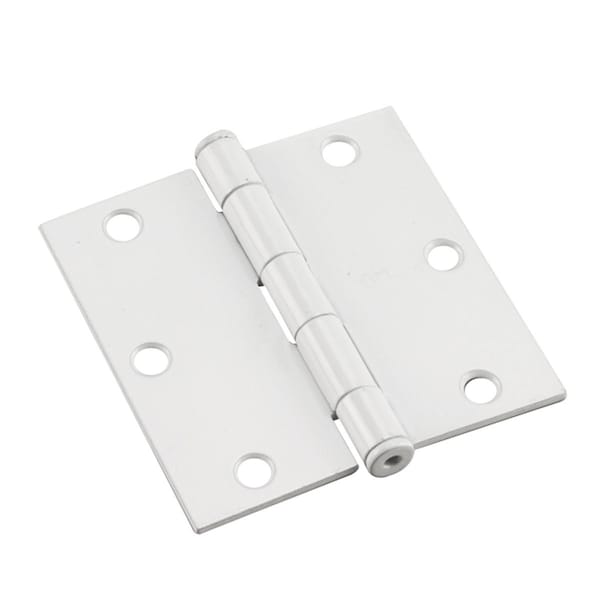 Richelieu 2Pack 3 12inch 89 mm Full Mortise Butt Hinge, White - 821WB