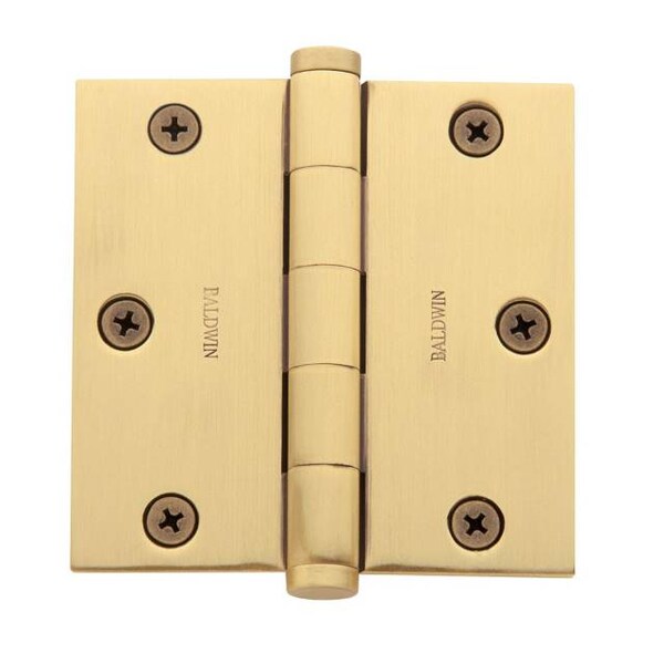 Baldwin Estate Satin Brass with Brown Full Mortise - 1035.060.INRP