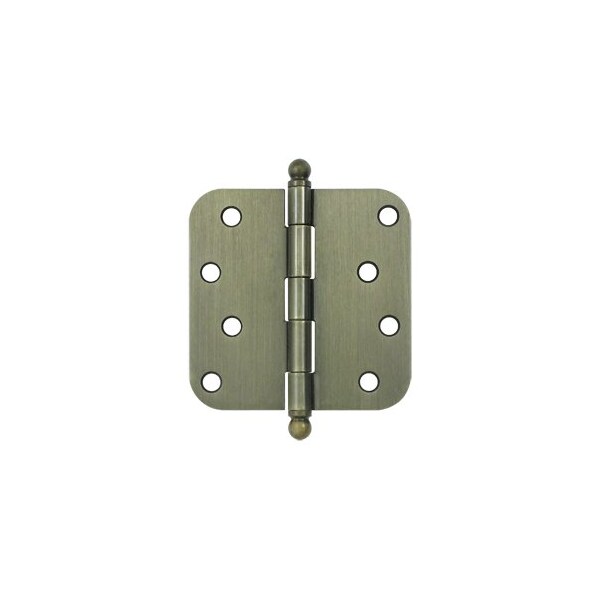 Deltana S44R5 Ball Tip 5/8 Radius Hinge Antique Brass, 10PK - S44R55-BT-XCP10