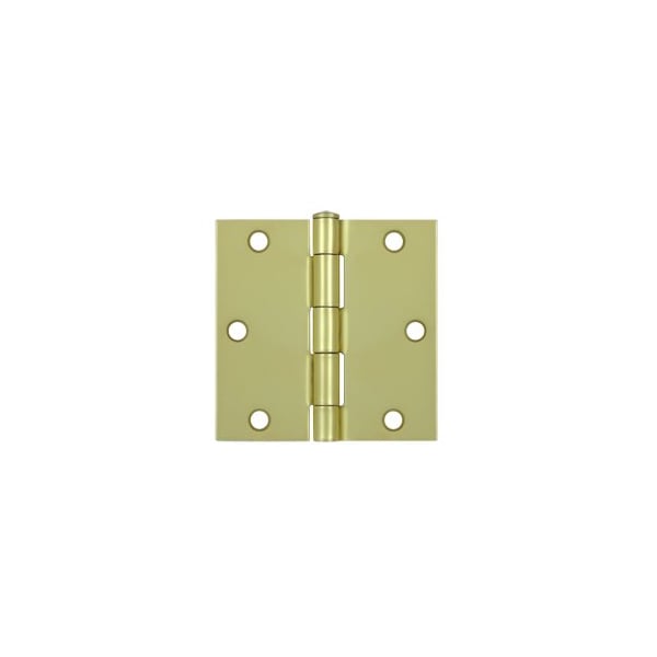 Deltana S35U4-R Square Hinges Brushed Brass, 10PK - S35U4-R-XCP10