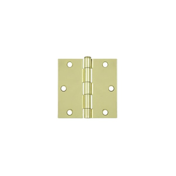 Deltana S35U Square Hinges Polished Brass, 10PK - S35U3-R-XCP10