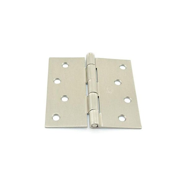 Patioplus 4 x 4.25 in. Radius Full Mortise Residential Weight Ball Bearing Hinge No.034510, Satin Nickel - PA1629964