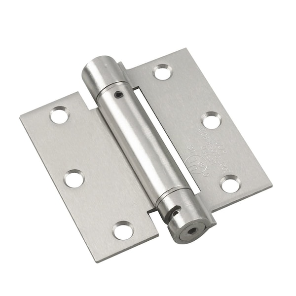 Richelieu 3 12inch 89 mm Full Mortise Adjustable Spring Hinge, Brushed Nickel - 5821NBB1