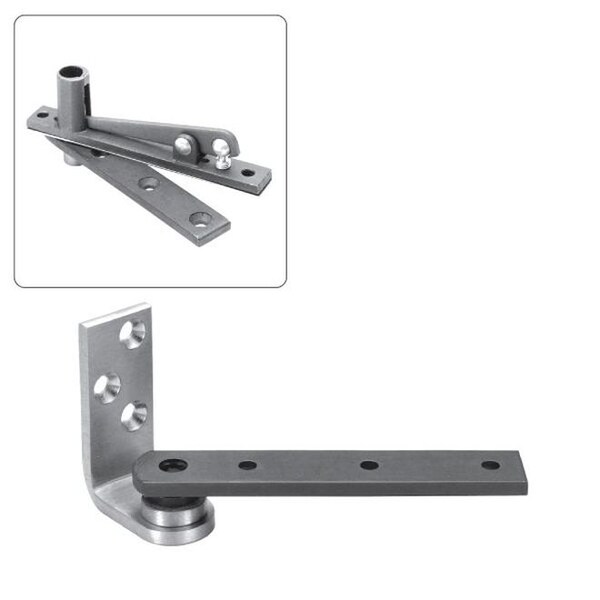 Rixson 1273426 3/4" Jamb Mount Center Hung Pivot Set with 320 Top Pivot Bright Chrome - 1273426