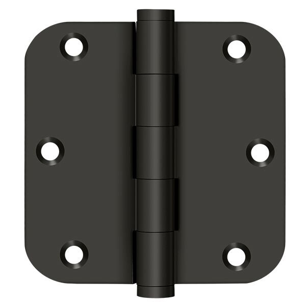 Deltana Oil Rubbed Bronze Radius Hinge, Holes per Leaf: 3 - DSB35R510B-R