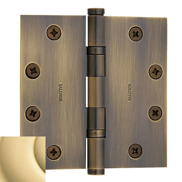Baldwin Door and Butt Hinge, Brass, Mortise Mounting, Unlacquered Brass - 1046.031.INRP