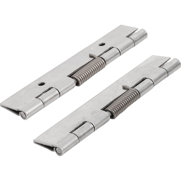 Kipp Spring Hinge Spring Closed A=40, B=120, Form:B Round Hole, Aluminum Bright - K1175.24012011