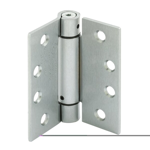 Prime-Line Door Hinge Commercial UL Adjust Self-Close, 4 in. w/ Square Corners, Satin Nickel Finish 3 Pack - U 1158353