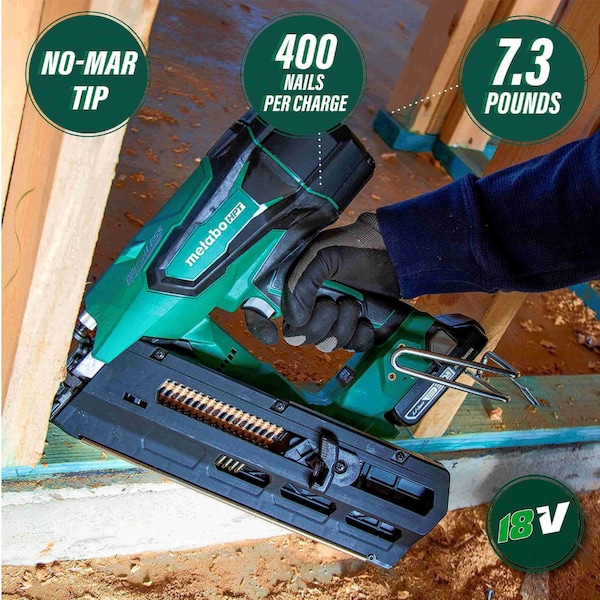 Metabo Hpt 18V Cordless Brushless Li-Ion Plastic Collated Round Head Framing Nailer Bare - NR1890DRSQ7M