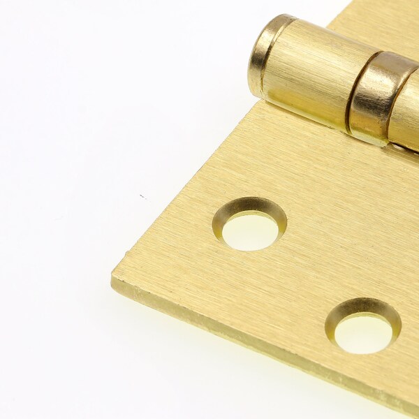Prime-Line Door Hinge Commercial Smooth Pivot, 4 in. x 4 in. with Square Corners, Satin Brass 3 Pack - U 1156363