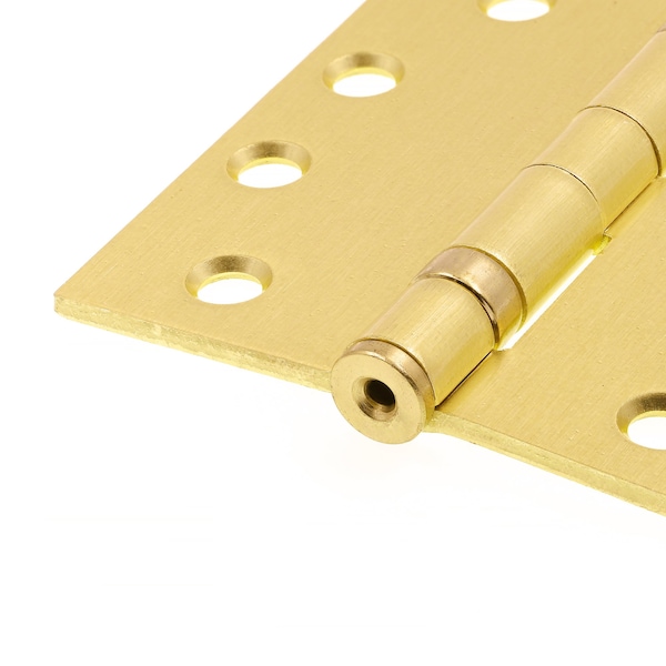 Prime-Line Door Hinge Commercial Smooth Pivot, 4 in. x 4 in. with Square Corners, Satin Brass 3 Pack - U 1156363