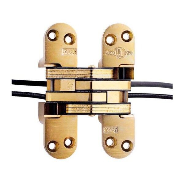 Soss 1-1/8in x 4-39/64in Heavy Duty Alloy Steel Fire Rated Invisible Hinge for 1-3/4in Doors with - 418PTUS4