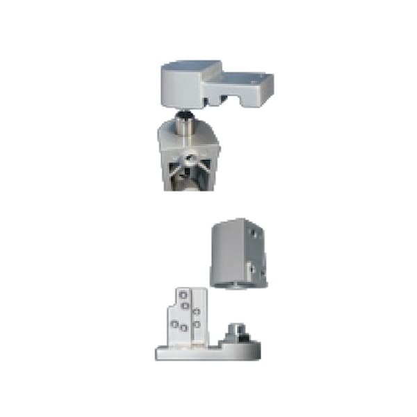 International Door Closers 3/4 Offset Pivot Set For Right 1/8 Recessed Doors, AL Baked Satin Aluminum Paint - OP-7002-AL-RH