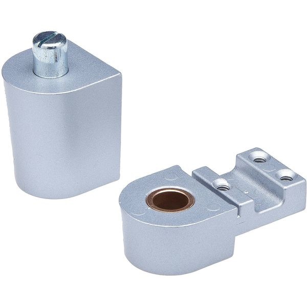 Kaba Ilco Pivot Hinge, Diecast Aluminum, Half Surface Mounting, 1 7/16 in Leaf W x 2 3/8 in Leaf H, Aluminum - IL-OP-18-AL TOP PIVOT SET